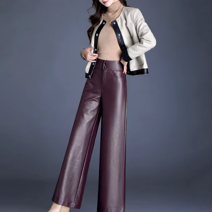 Nova Wide Leg Leather Pants
