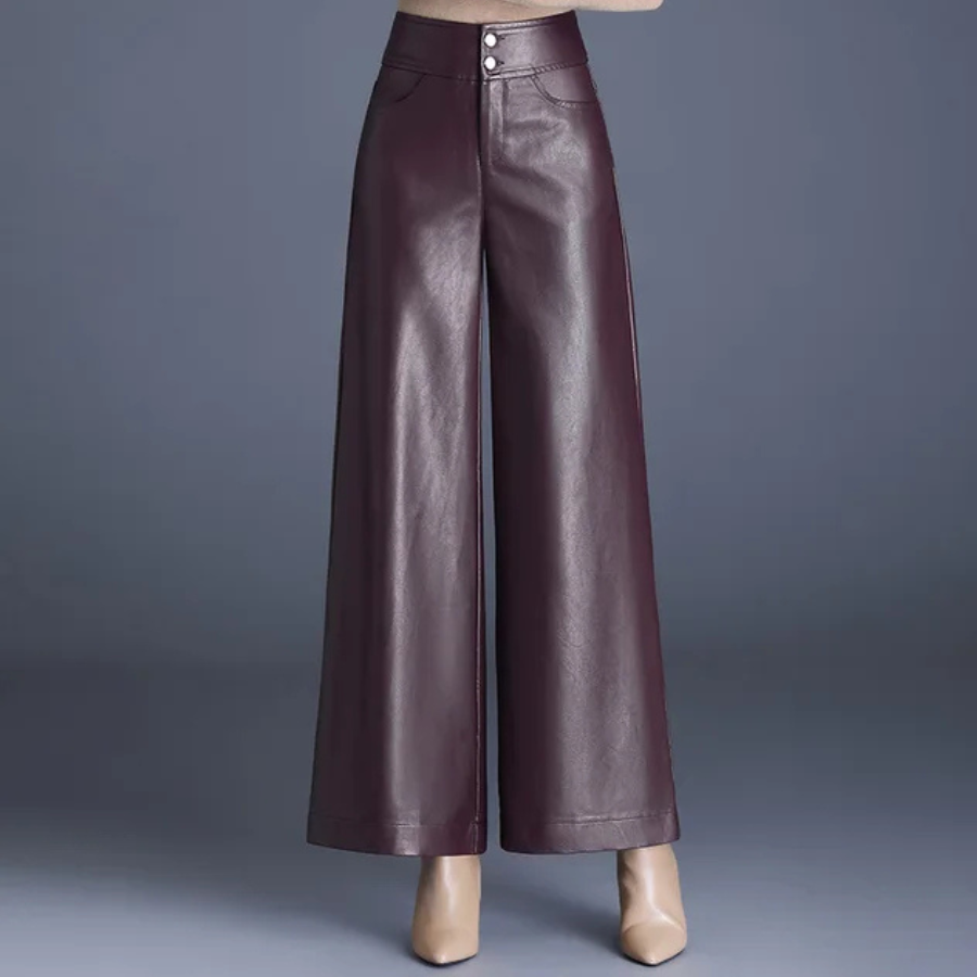 Nova Wide Leg Leather Pants