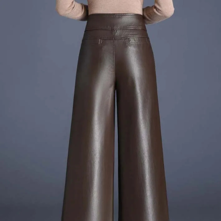 Nova Wide Leg Leather Pants