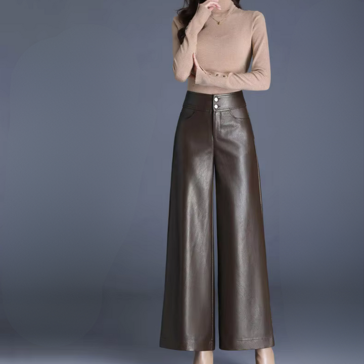 Nova Wide Leg Leather Pants