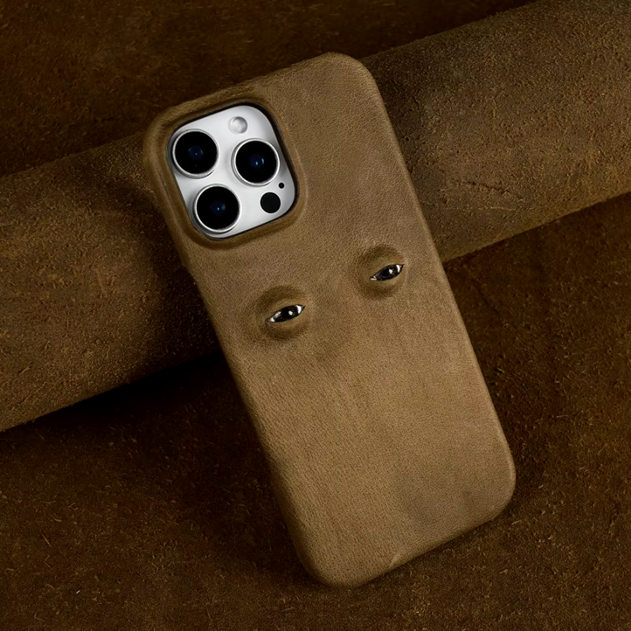 Glaring Gaze Leather iPhone Case
