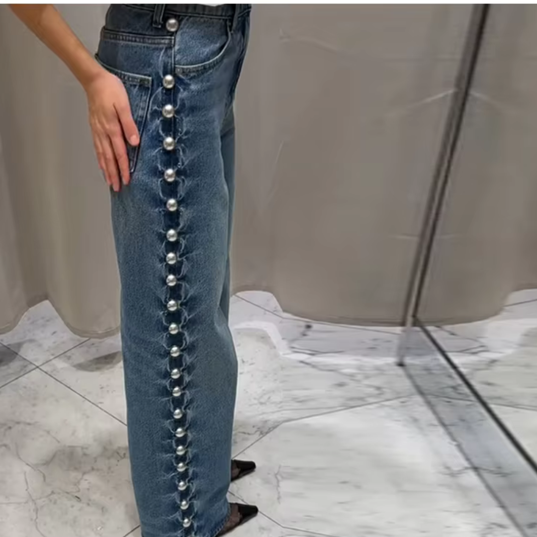 Roxanna Side Stud Jeans