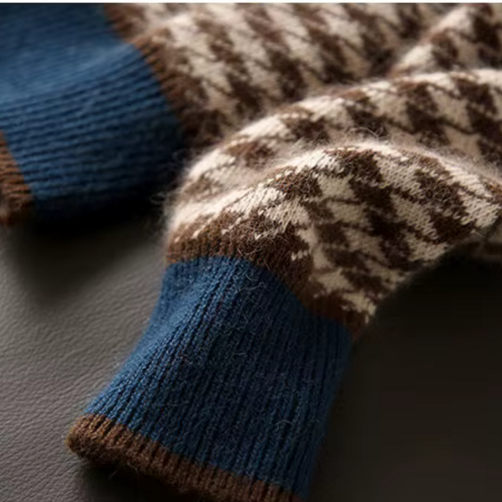 Eden Houndstooth Wool Sweater