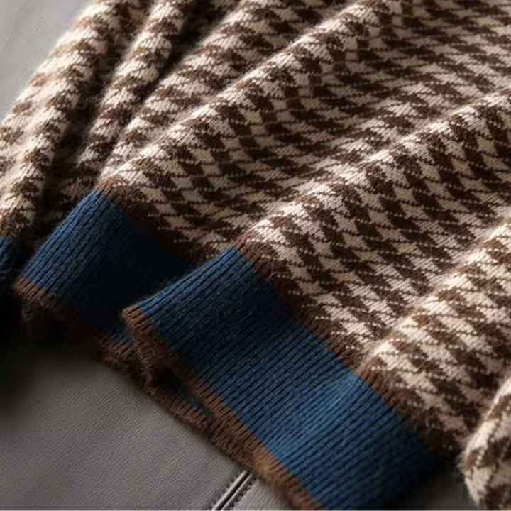 Eden Houndstooth Wool Sweater