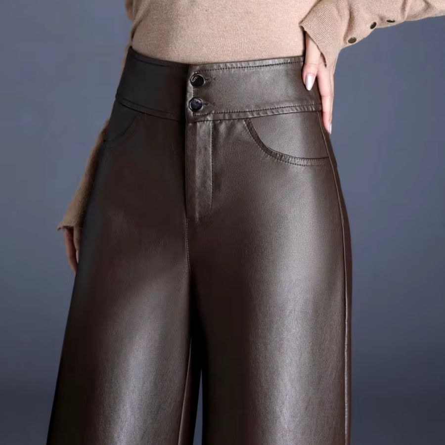 Nova Wide Leg Leather Pants