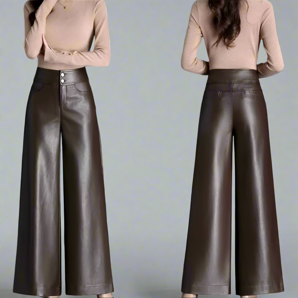 Nova Wide Leg Leather Pants