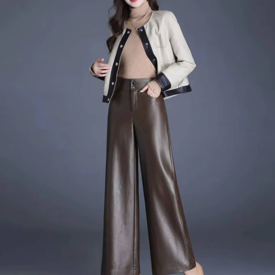 Nova Wide Leg Leather Pants
