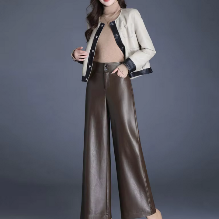 Nova Wide Leg Leather Pants