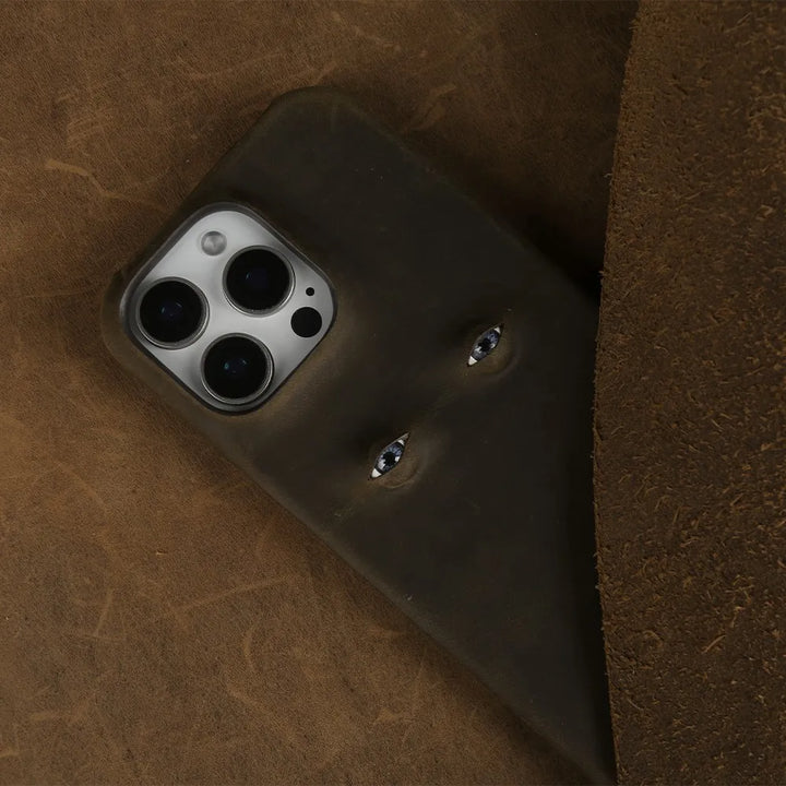 Glaring Gaze Leather iPhone Case
