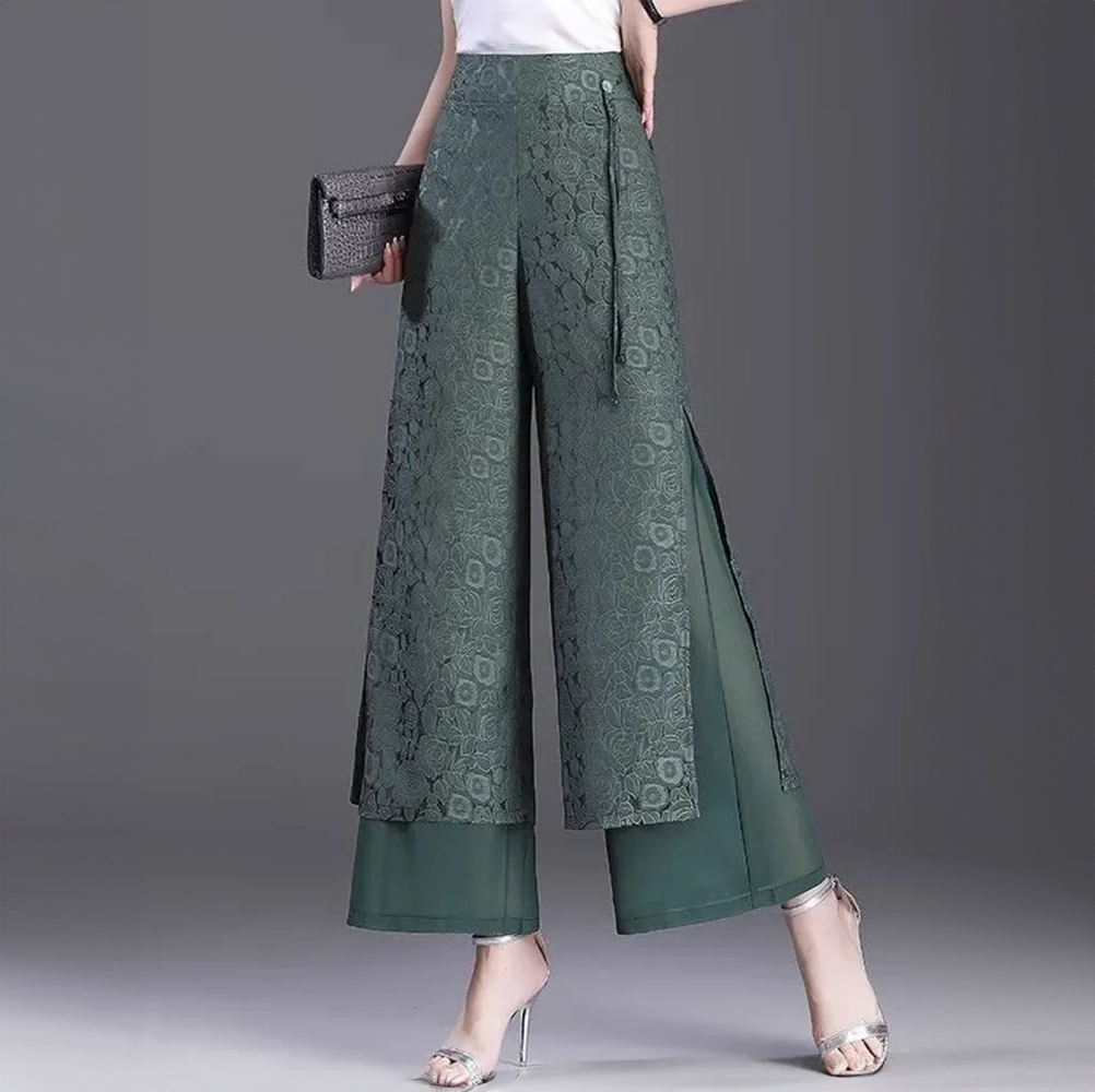Palazzo Jacquard Trousers