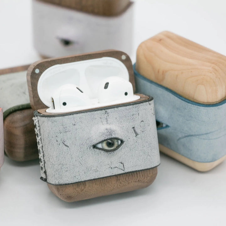 Glaring Gaze Leather AirPods Case