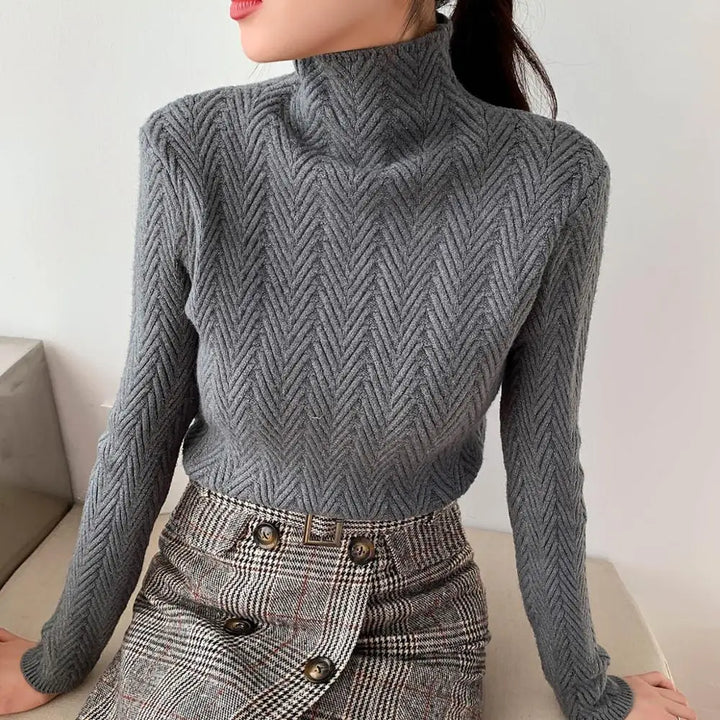 Chevron Cashmere Jacquard Pullover
