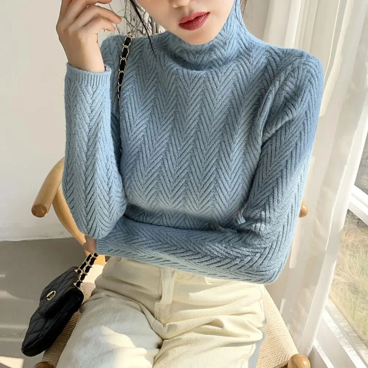 Chevron Cashmere Jacquard Pullover