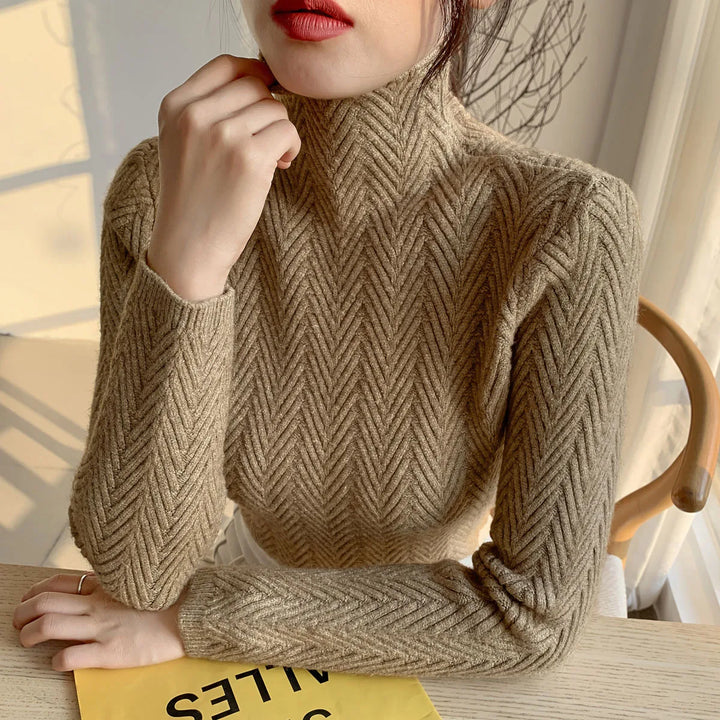 Chevron Cashmere Jacquard Pullover