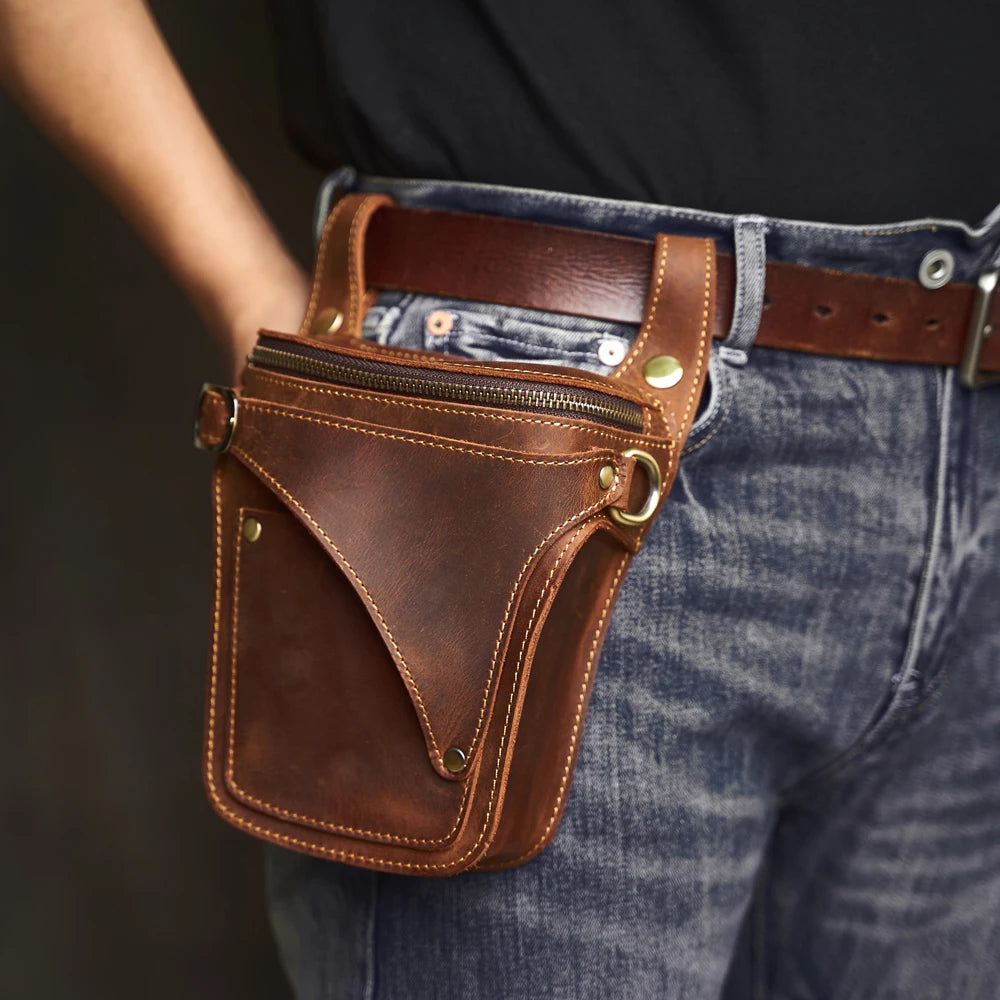 Outrider Genuine Leather Waist Bag