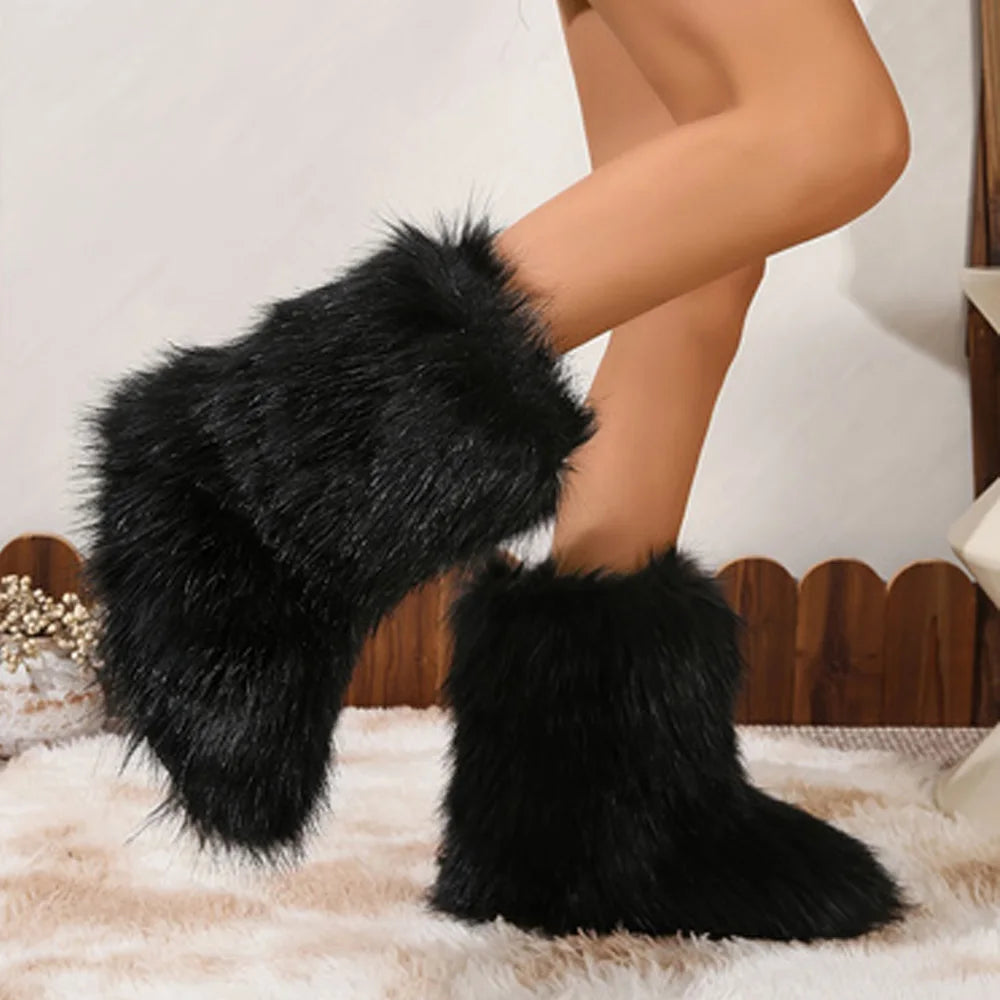 Yeti Fur Mid-Calf Boots