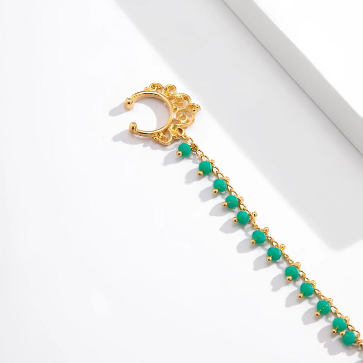 Layla Crystal Nose & Ear Ring Chain
