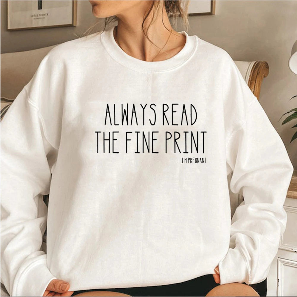 Fine Print Announcement Sweater