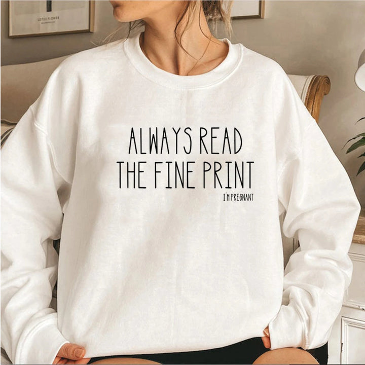 Fine Print Announcement Sweater