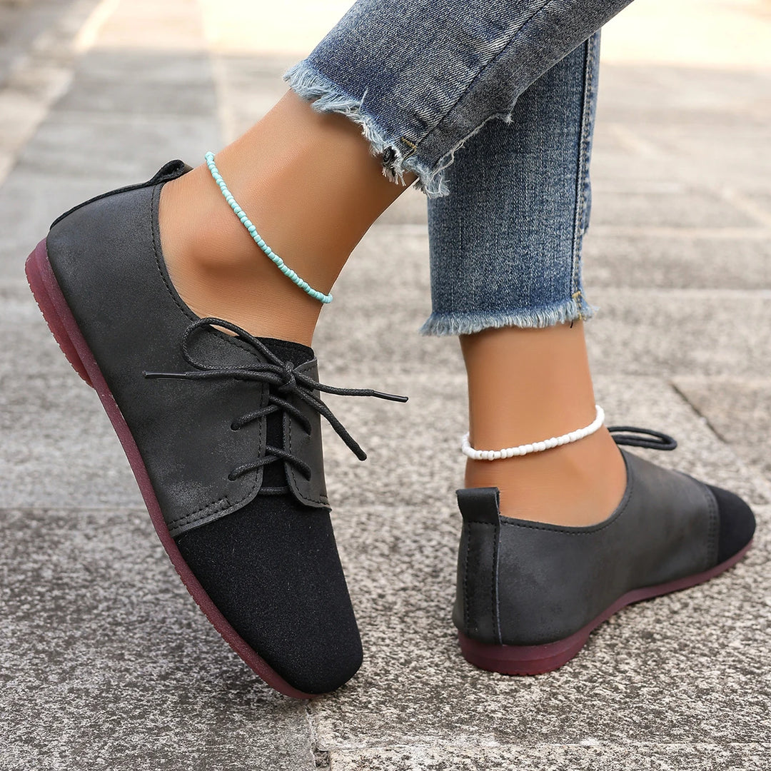 Silencia Leather Flats