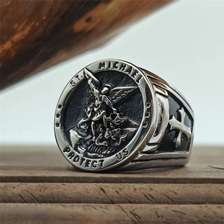 St Michael Signet Ring