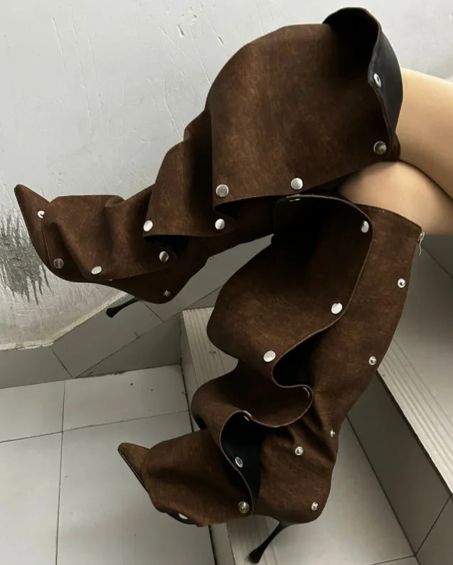 Cascading Fold Stilettos