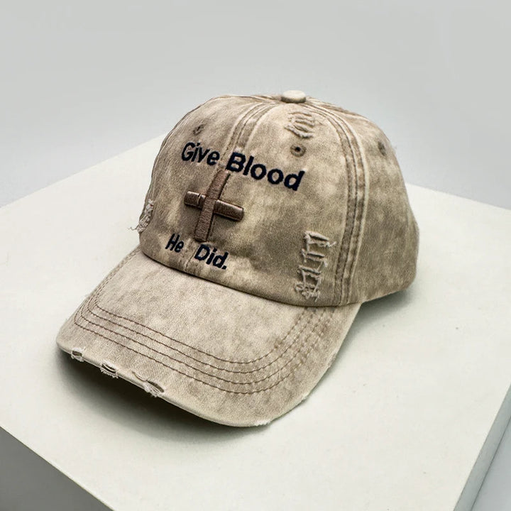 Give Blood Distressed Cap