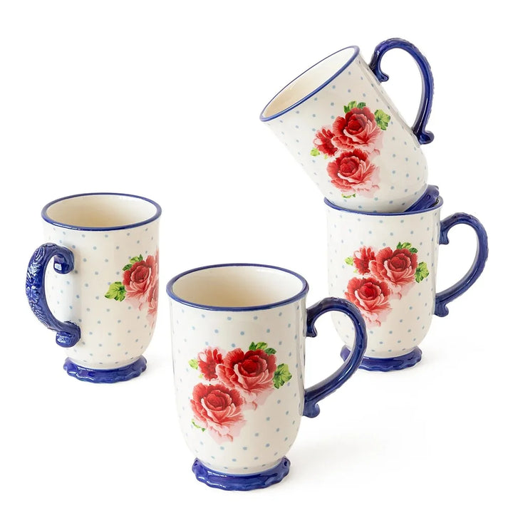 Adelaide Vintage Rose 4pc Mug Set