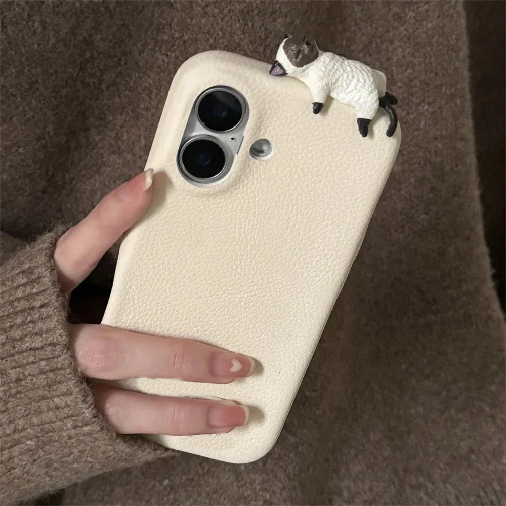 Catnap Leather iPhone Case