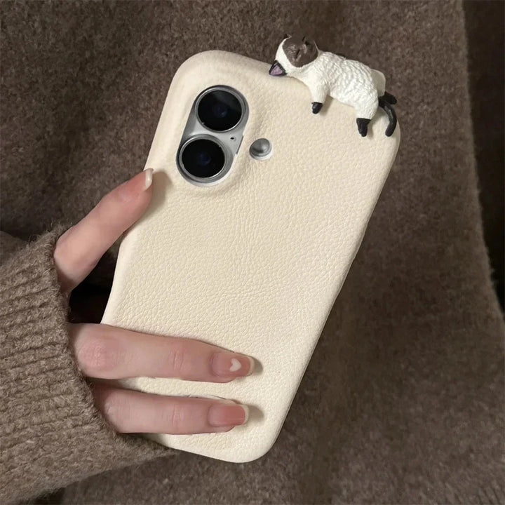 Catnap Leather iPhone Case