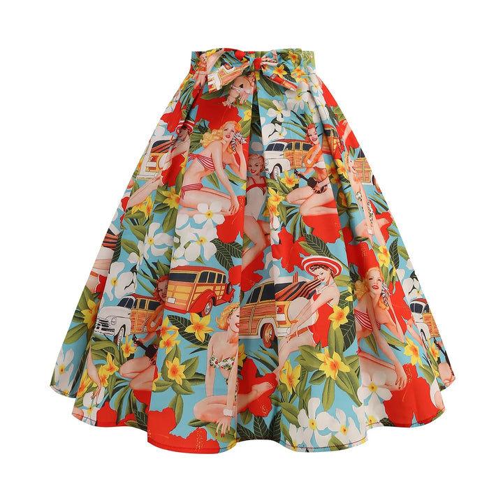 Retro Paradise Swing Skirt