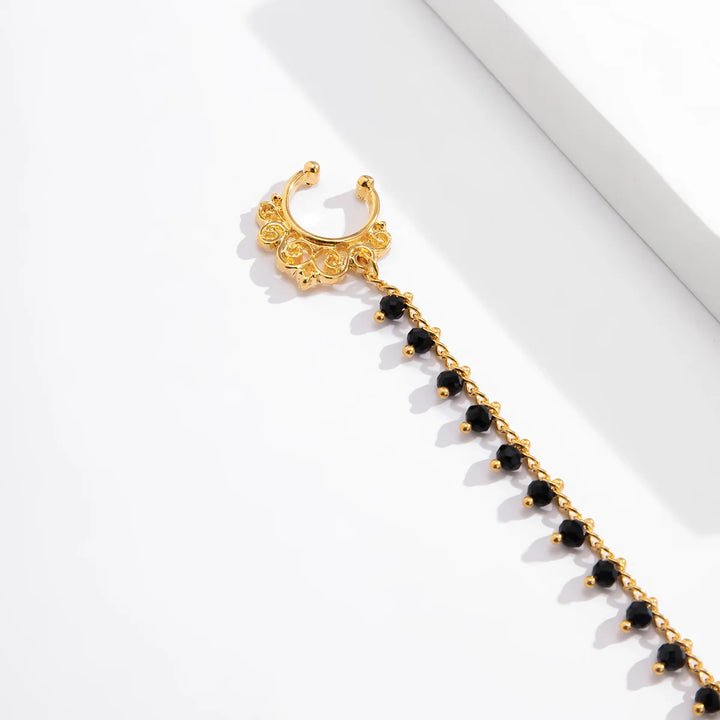 Layla Crystal Nose & Ear Ring Chain