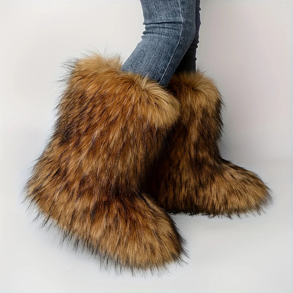 Yeti Fur Mid-Calf Boots