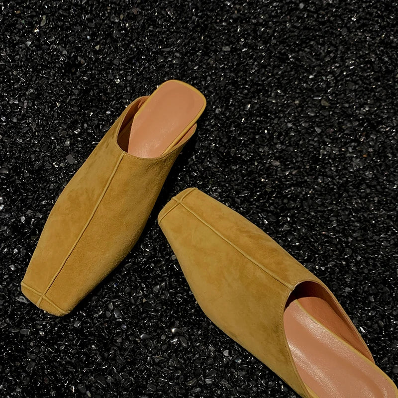 Bottega Kid Suede Flats
