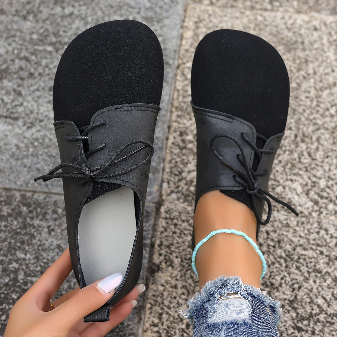Silencia Leather Flats