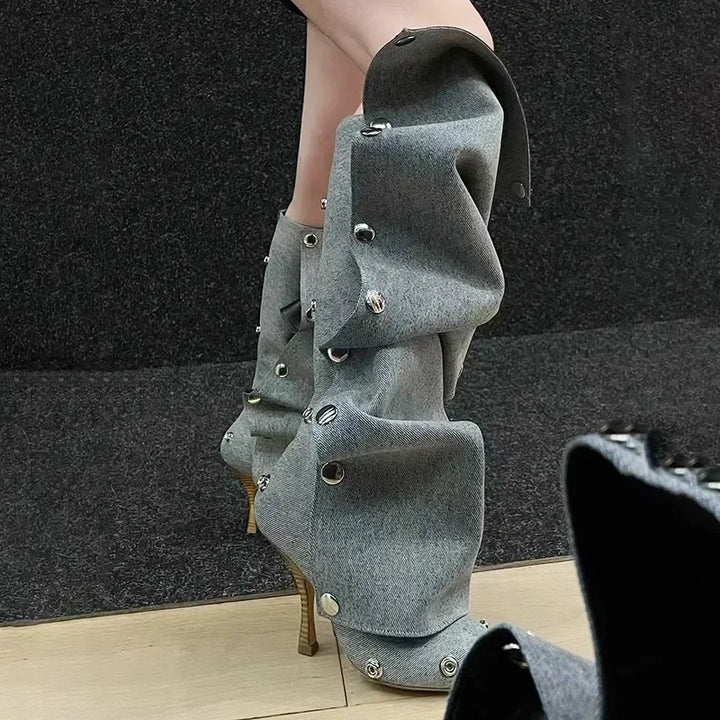 Cascading Fold Stilettos