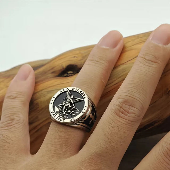 St Michael Signet Ring