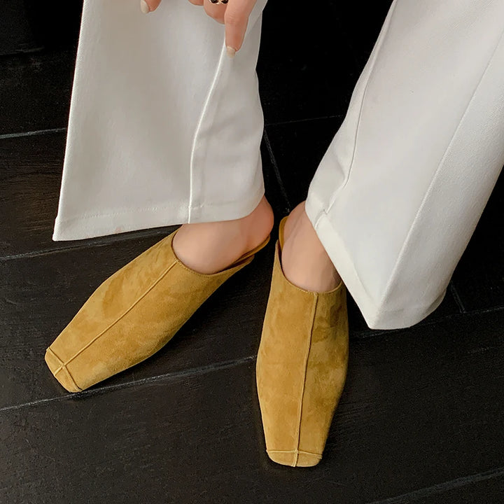 Bottega Kid Suede Flats