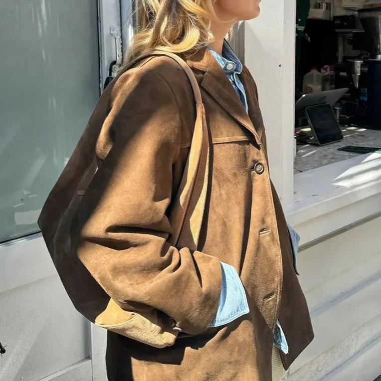 Faustina Suede Trench Coat