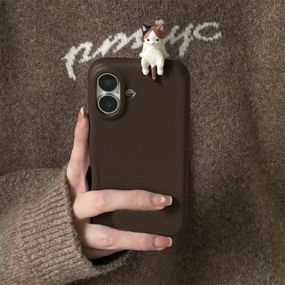 Catnap Leather iPhone Case