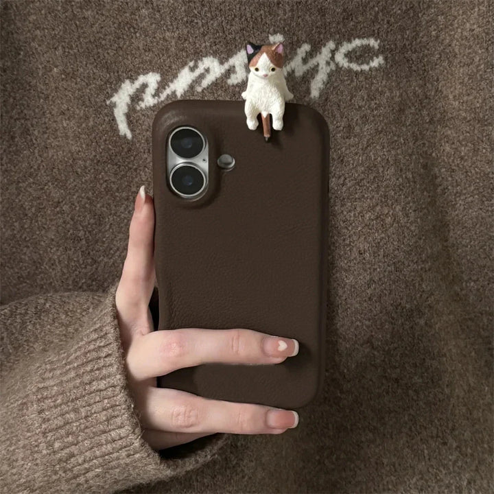 Catnap Leather iPhone Case
