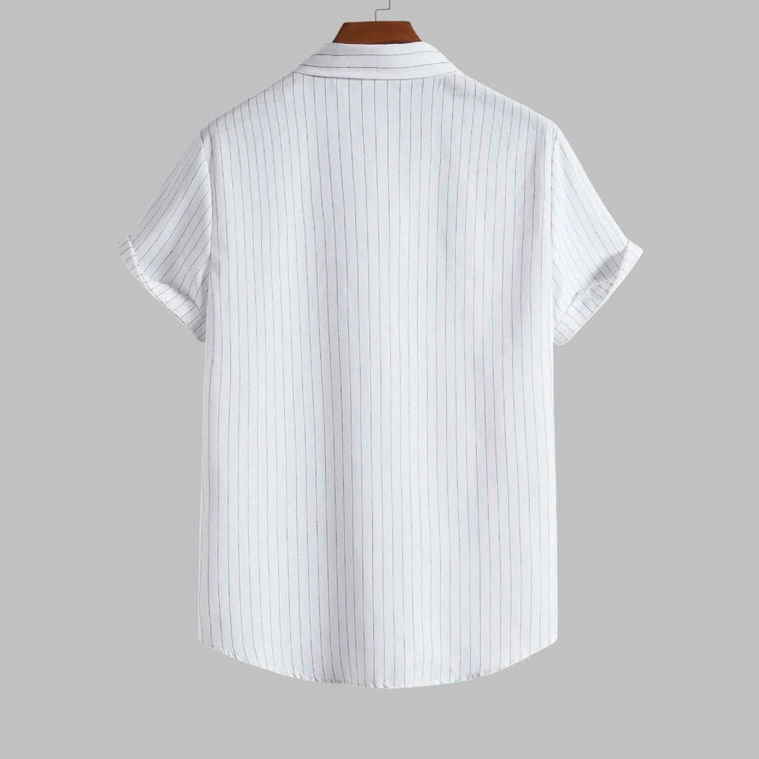 Pinstripe Cotton Linen Shirt