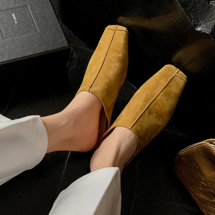 Bottega Kid Suede Flats