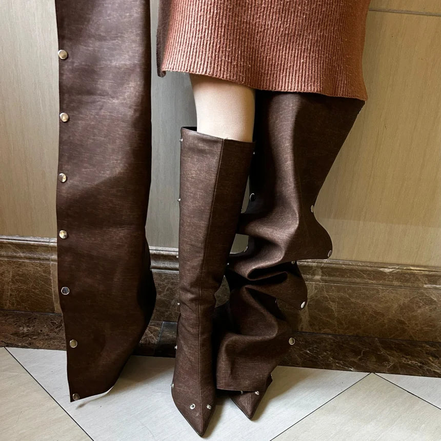 Cascading Fold Stilettos