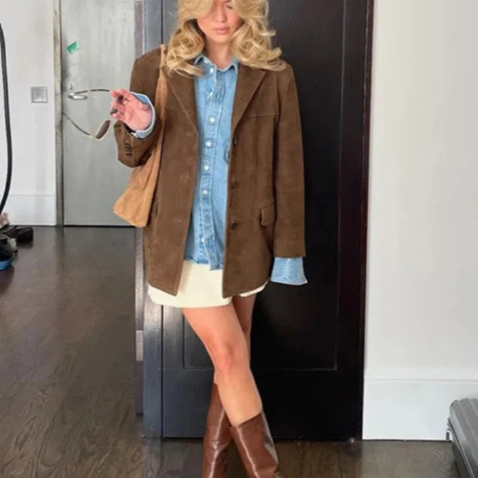 Faustina Suede Trench Coat