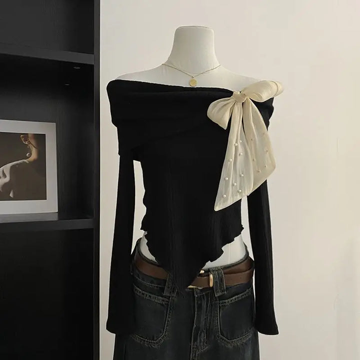 Belle Bow Off-Shoulder Top