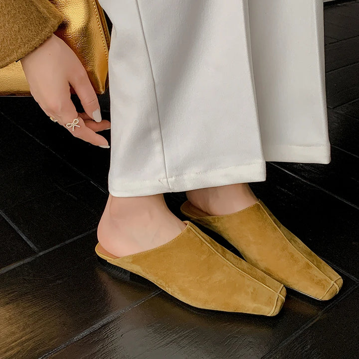 Bottega Kid Suede Flats