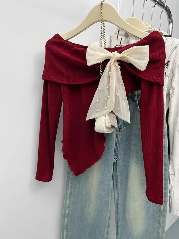 Belle Bow Off-Shoulder Top