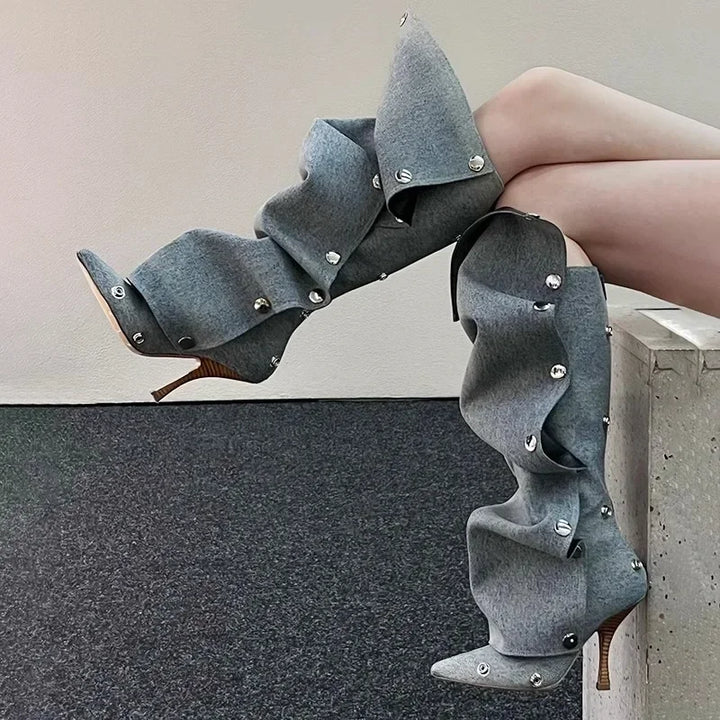 Cascading Fold Stilettos