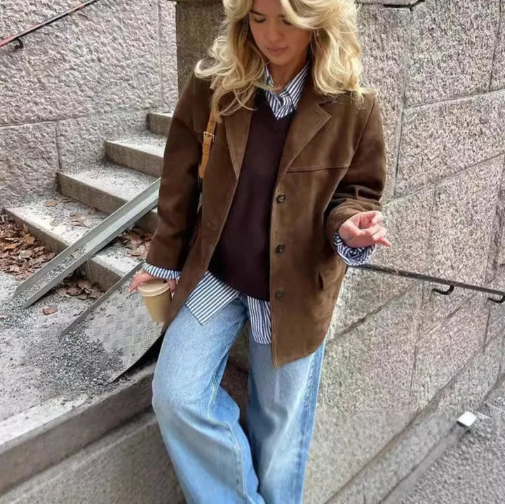Faustina Suede Trench Coat